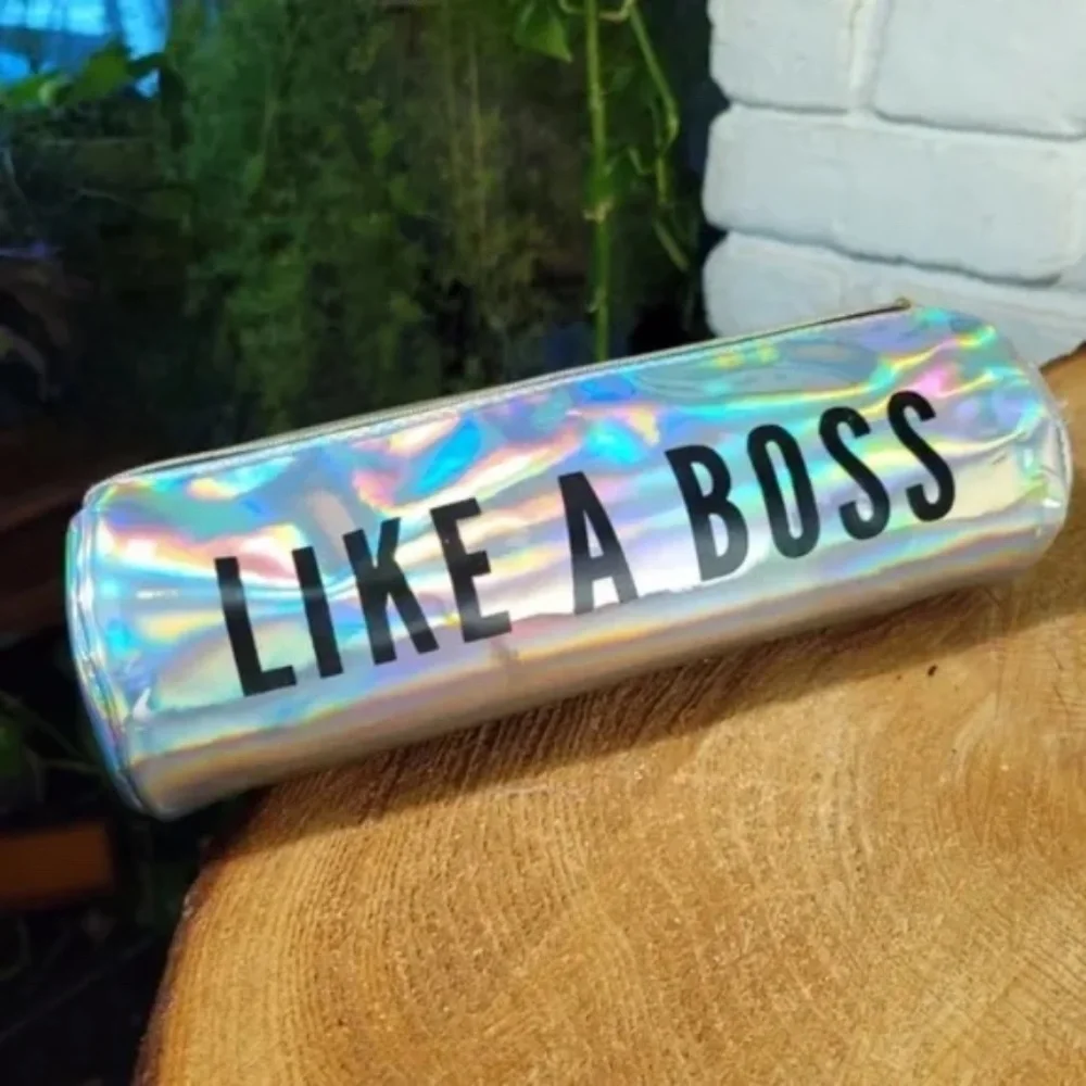 { ❤️ $5}  Like A Boss Zippered Iridescent Case